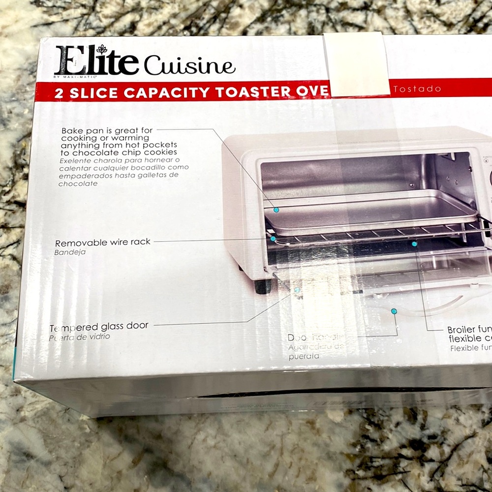 Elite Cuisine 2-Slice Toaster Oven